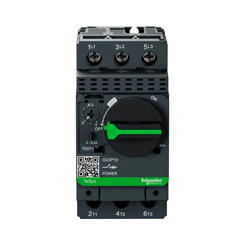 Schneider Electric TeSyS GV Motor Protection Circuit Breaker 4A, 6.3 A Current, 690V, Thermal Magnetic 3 Poles GV2P10