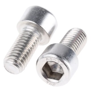 RS PRO Plain Stainless Steel Hex Socket Cap Screw M10 x 20 mm 304-4542