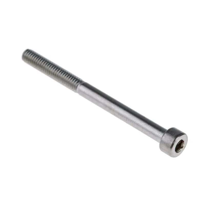 RS PRO Plain Stainless Steel Hex Socket Cap Screw M4 x 50 mm 304-4592