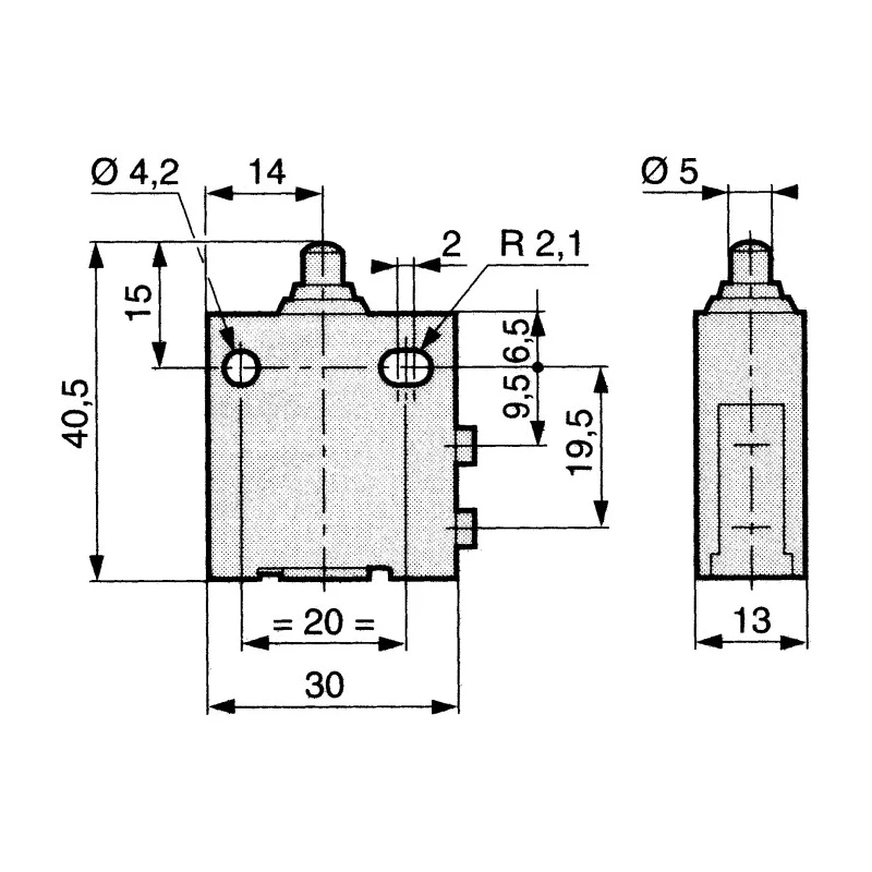 Crouzet Plunger Pneumatic Manual Control Valve 81 Series, BSP M12 x 1, 3/2 Valve Function, Maximum Pressure 8 bar 81921501