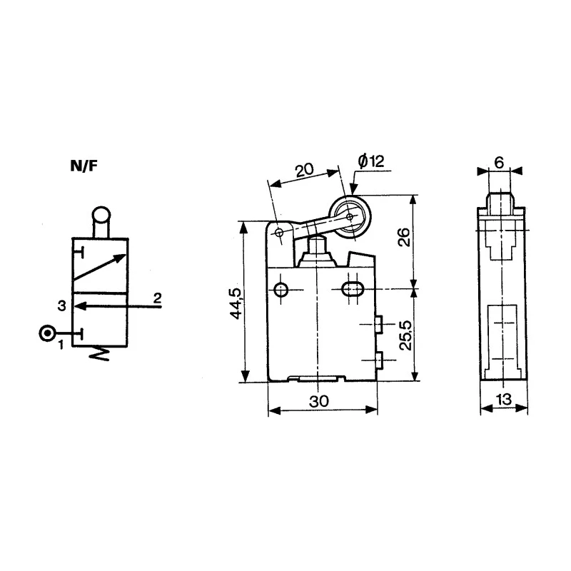 Crouzet Roller Lever Pneumatic Manual Control Valve 81 Series, III B 81921702