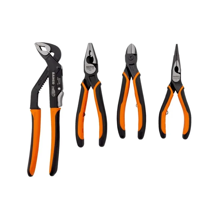 Bahco 4-Piece All Round Plier Set Combination Cutters Long Nose Water Pump Pliers 9897