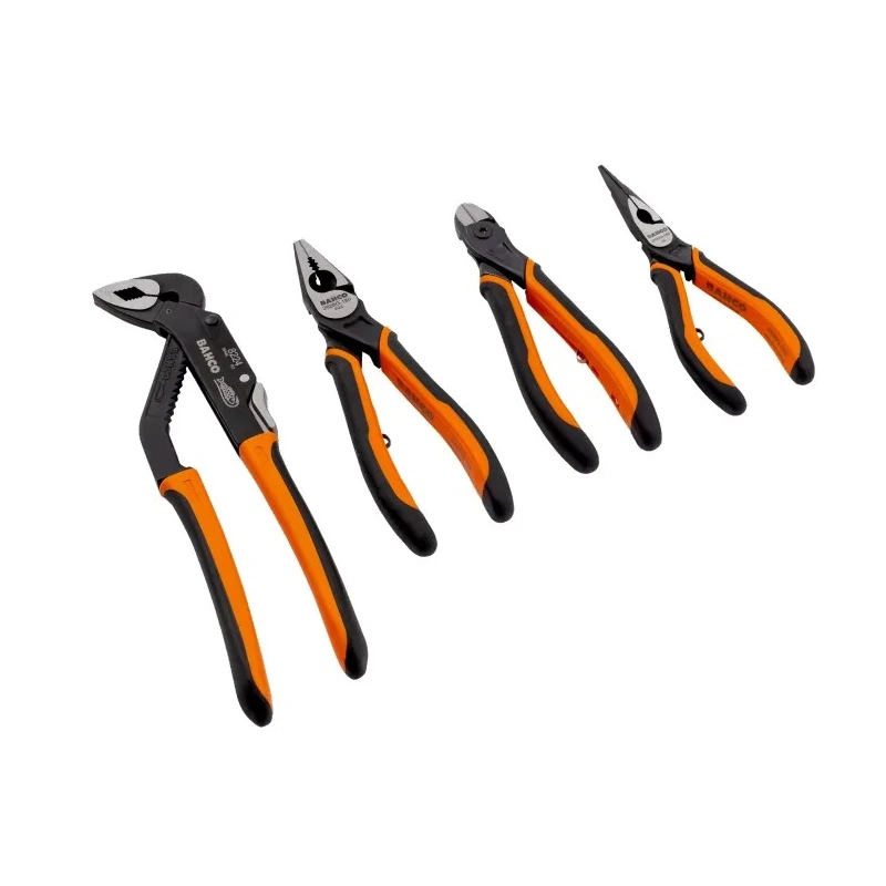 Bahco 4-Piece All Round Plier Set Combination Cutters Long Nose Water Pump Pliers 9897