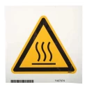 Brady Hazard Warning Sign Label Hot Surface Self-Adhesive Polyethylene Terephthalate 200mm x PIC 315-TRI 200-B7541 (BRANDED)