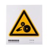 Brady Hazard Warning Sign Self-Adhesive Polyethylene Terephthalate Rotating Parts Hazard Black Yellow PIC 334-TRI 200-B7541