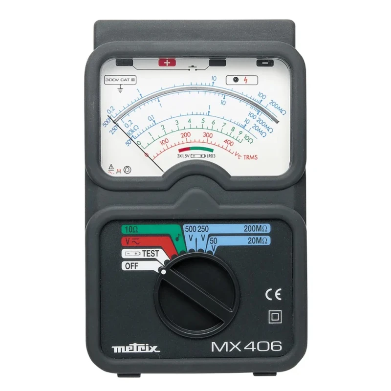 Metrix Insulation & Continuity Tester 50 V Min, 500 V Max, 200 mΩ CAT III MX0406B