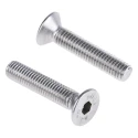 RS PRO Plain Stainless Steel Hex Socket Countersunk Screw M8 x 40 mm 304-4801