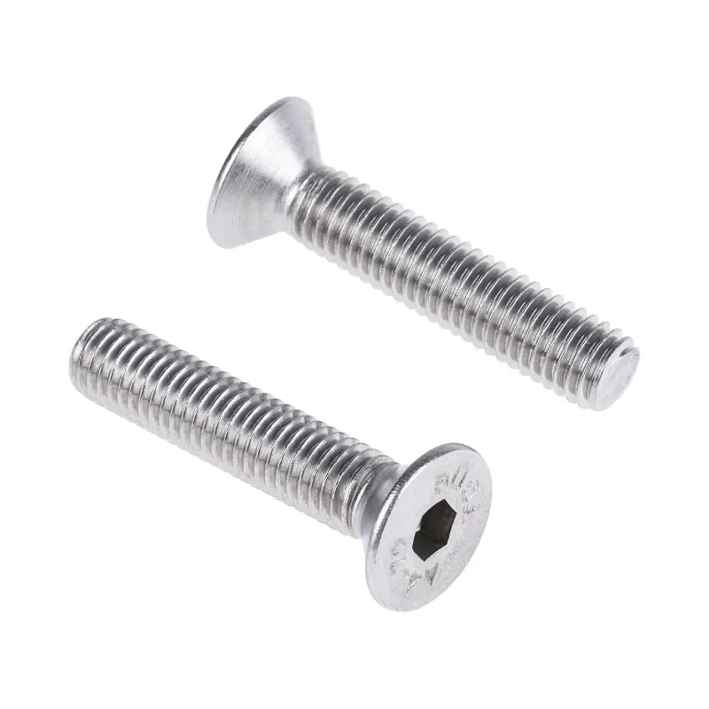 RS PRO Plain Stainless Steel Hex Socket Countersunk Screw M8 x 40 mm 304-4801