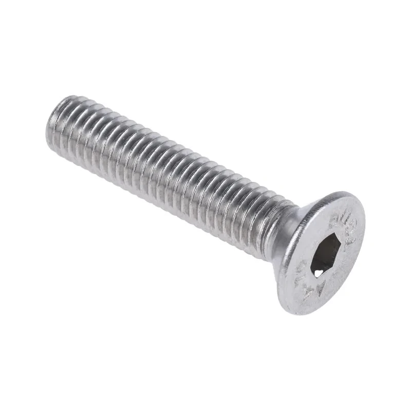 RS PRO Plain Stainless Steel Hex Socket Countersunk Screw M8 x 40 mm 304-4801