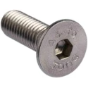 RS PRO Plain Stainless Steel Hex Socket Countersunk Screw, Hex Socket, M8 x 25mm 304-4839