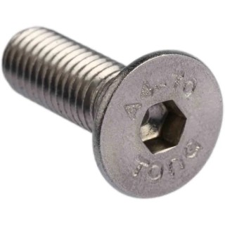 RS PRO Plain Stainless Steel Hex Socket Countersunk Screw, Hex Socket, M8 x 25mm 304-4839