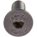 RS PRO Plain Stainless Steel Hex Socket Countersunk Screw, Hex Socket, M8 x 25mm 304-4839