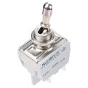 APEM Toggle Switch Panel Mount On-Off DPST Tab Terminal 24 V dc 250 V ac 641H/2-1V