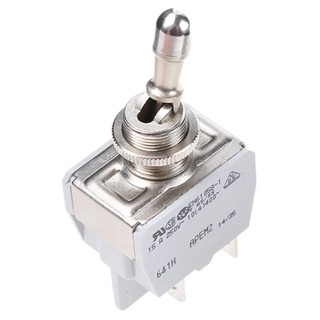 APEM Toggle Switch Panel Mount On-Off DPST Tab Terminal 24 V dc 250 V ac 641H/2-1V