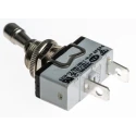 APEM Toggle Switch Panel Mount On-Off SPST 10A 24V dc 250V ac Nickel Plated Brass Actuator 631H/2-1V