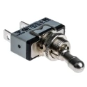 APEM Toggle Switch Panel Mount On-Off SPST 10A 24V dc 250V ac Nickel Plated Brass Actuator 631H/2-1V