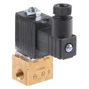 Burkert 3 Port NC Solenoid Valve, Brass Body, 24V DC, 3.18 mm Inlet/Outlet, Series 6012 134163