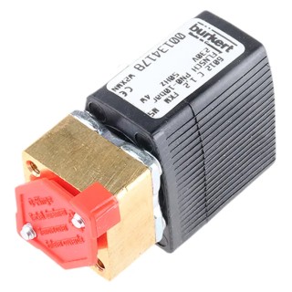 Burkert Brass Bodied 3 Port NC Solenoid Valve 230V AC 1/8 in G Thread 134178