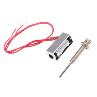 Mecalectro Linear Solenoid Push Pull 12V 7W 30mm Length 12.7mm Width 10mm Depth 8.M10 02 62 12 VCC 25%