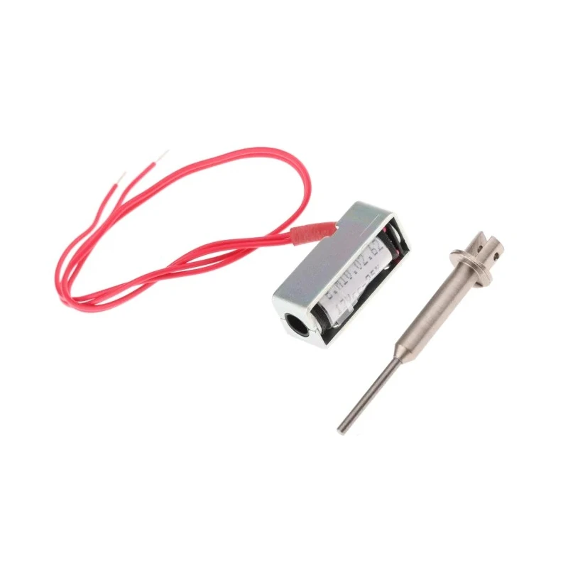 Mecalectro Linear Solenoid Push Pull 12V 7W 30mm Length 12.7mm Width 10mm Depth 8.M10 02 62 12 VCC 25%