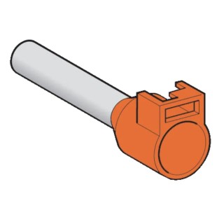 Schneider Electric Linergy DZ5 Insulated Bootlace Ferrule, 3.3 mm Pin Diameter, Orange to 12 AWG Wire Size DZ5CA042