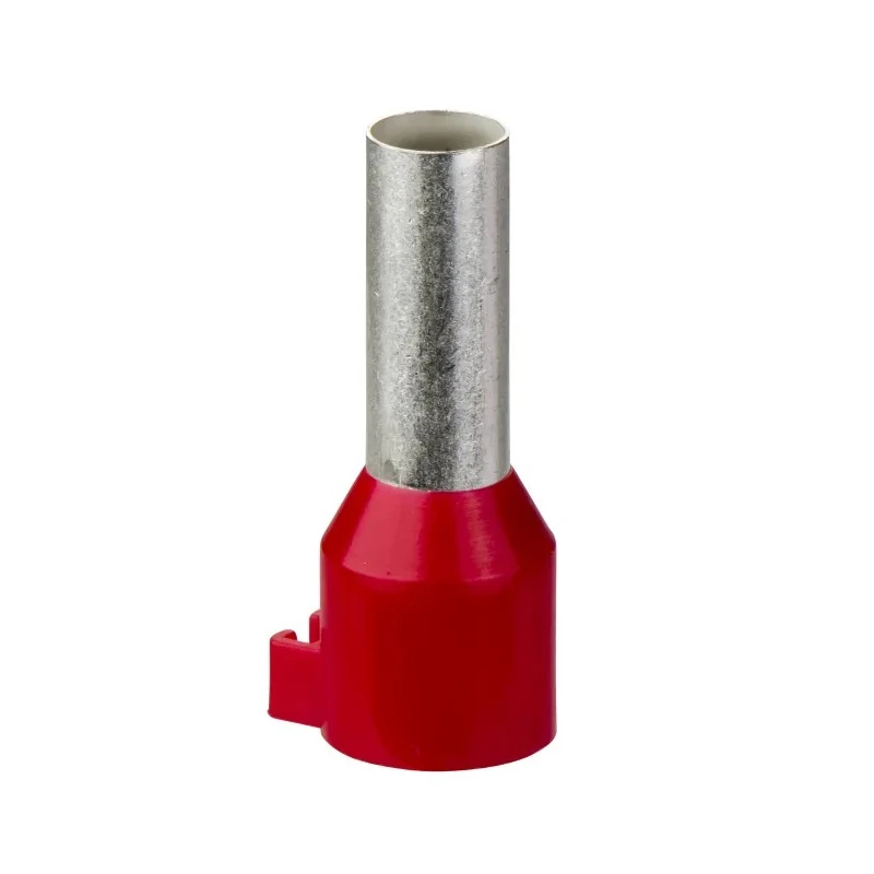Schneider Electric Linergy DZ5 Insulated Bootlace Ferrule, 16 mm Pin Length, 9 mm Pin Diameter, Red to 2 AWG Wire DZ5CA352