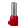 Schneider Electric Linergy DZ5 Insulated Bootlace Ferrule, 16 mm Pin Length, 9 mm Pin Diameter, Red to 2 AWG Wire DZ5CA352