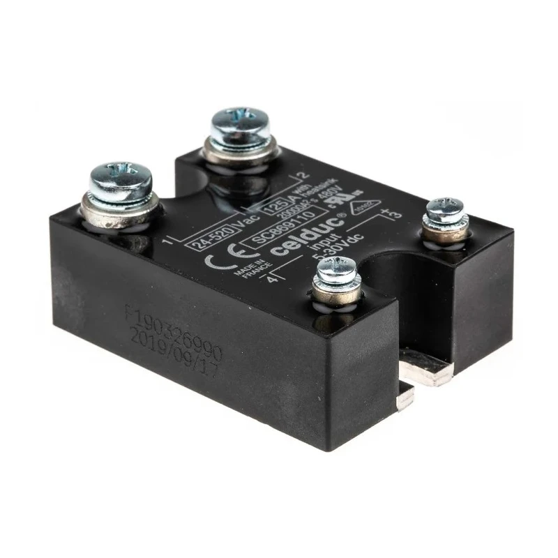 Celduc SC8 Series Solid State Relay, 125 A Load Current, 400 Vrms Load Voltage, DIN Rail Mount, 30V Control SC869110