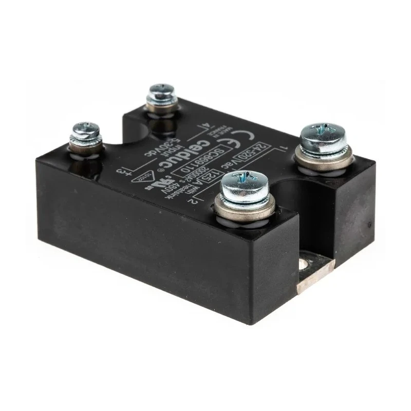 Celduc SC8 Series Solid State Relay, 125 A Load Current, 400 Vrms Load Voltage, DIN Rail Mount, 30V Control SC869110