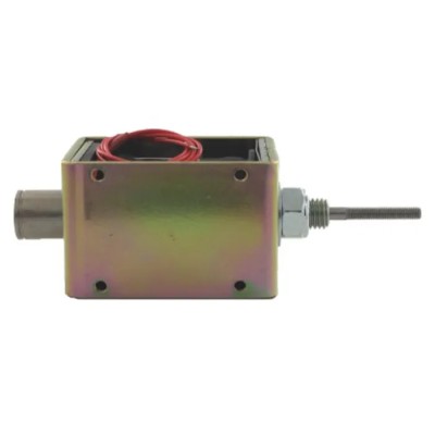 Mecalectro Linear Solenoid Pull 24V DC 19W Closed Power Continuous 78.5mm Length 57.2mm Width 50.8mm 8.M17 02 73 24 VCC 100%