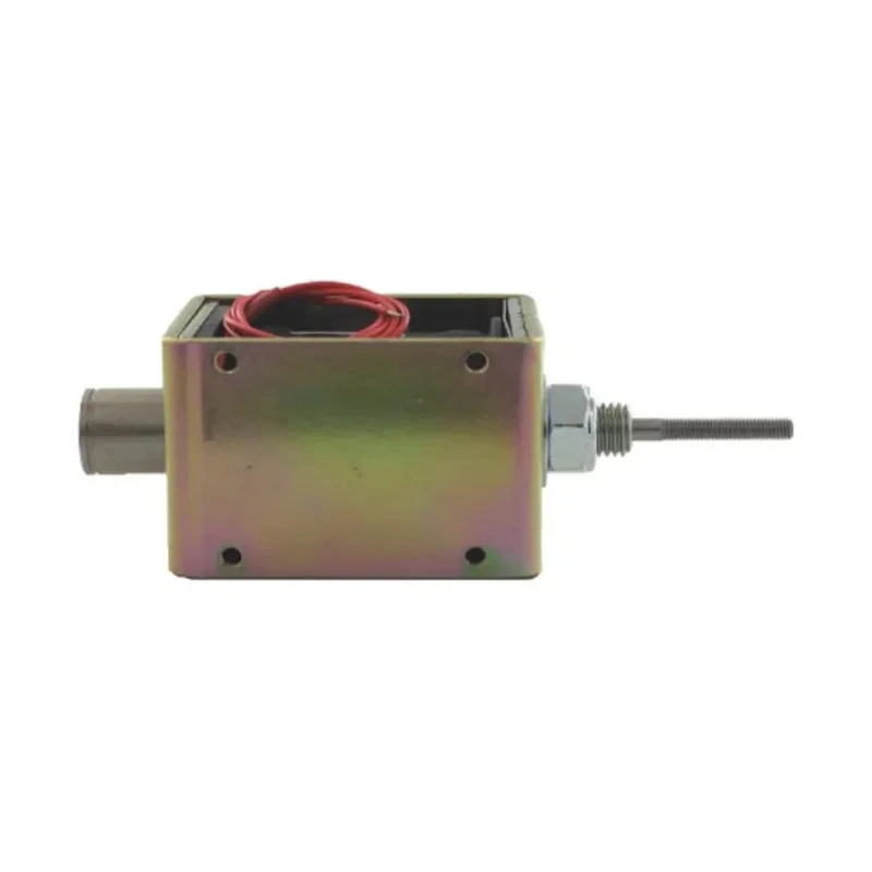Mecalectro Linear Solenoid Pull 24V DC 19W Closed Power Continuous 78.5mm Length 57.2mm Width 50.8mm 8.M17 02 73 24 VCC 100%