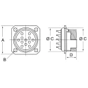 Jaeger Circular Connector 12 Contacts Panel Mount Standard Connector Male IP50 IP54 5360 120 06