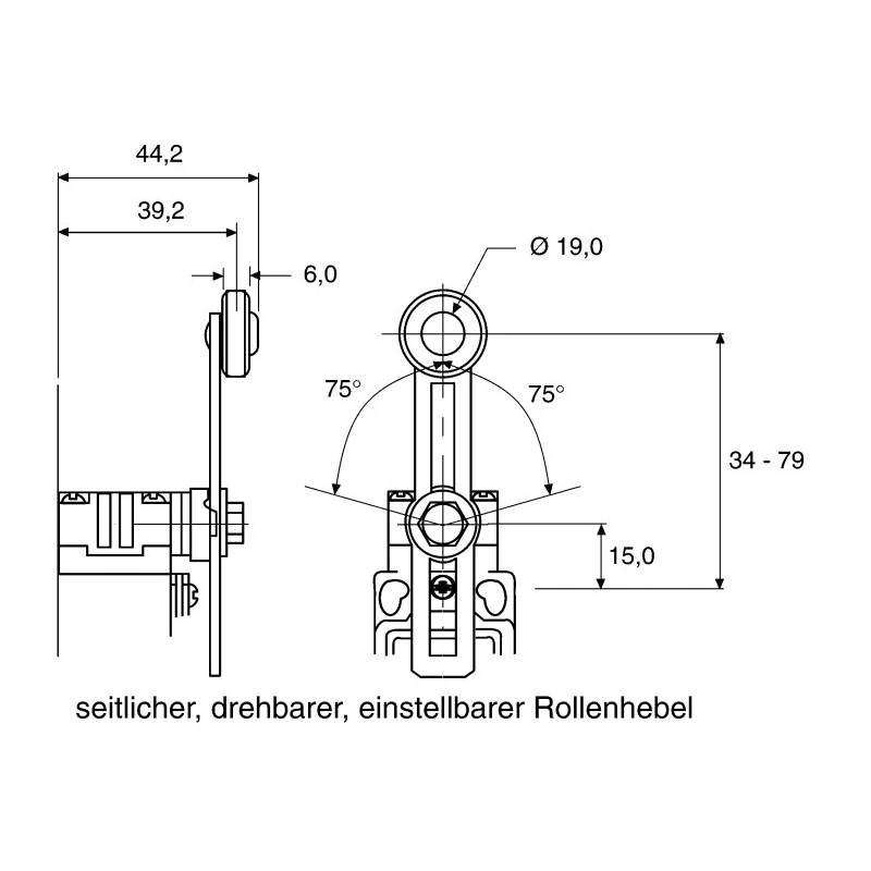 Honeywell Technologies GLD Series Adjustable Roller Lever Limit Switch, 1 NC/1 NO, , Fibreglass Reinforced IP66