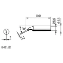 Ersa 2.2 mm Chisel 40 mm Soldering Iron Tip with 30° Angle for Power Tool 842JD