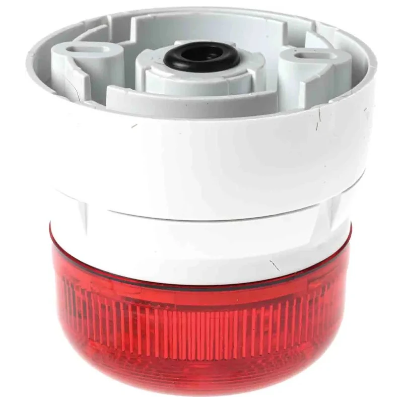 Klaxon Flashguard QBS Series Red Beacon 24V DC Flashing and Steady Surface Mount Polycarbonate Housing LED Bulb QBS-0060