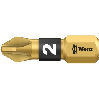 Wera Screwdriver Bit PZ2 6.35 mm Hex Drive, Diamond Tipped, 25 mm Length 05056702001