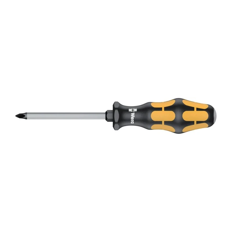 Wera Standard Screwdriver with PZ2 Tip and 100 mm Blade, Bi-Material Handle, Model 05017052001
