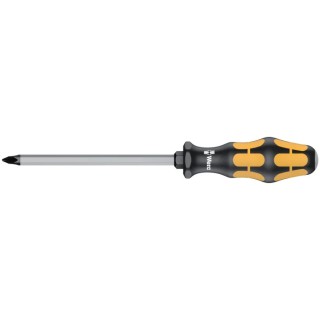 Wera Screwdriver, Chisel Type, PZ3 Tip, 150 mm Blade, Bi-Material Handle 05017054001