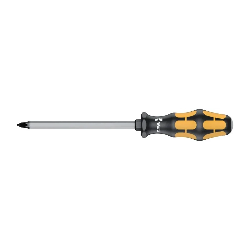 Wera Screwdriver, Chisel Type, PZ3 Tip, 150 mm Blade, Bi-Material Handle 05017054001