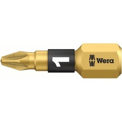 Wera Screwdriver Bit 6.35 mm Hex Drive PZ1 Tip 25 mm Overall 05056700001