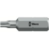 Wera Screwdriver Bit, 6.35 mm Tip, T10 Tip, Hex Drive, Stainless Steel, Chrome Plated, 1-Piece 05066500001