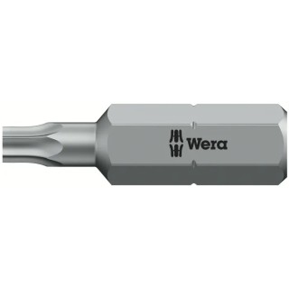 Wera Screwdriver Bit, 6.35 mm Hex Drive, T15 Size, 25 mm Overall Length 05066505001