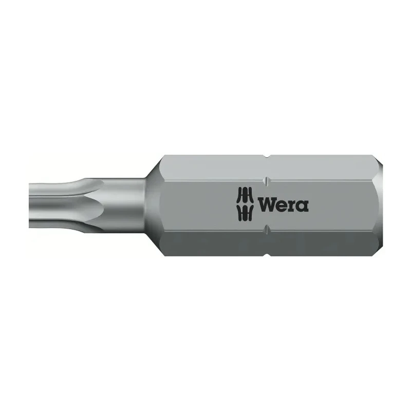 Wera Screwdriver Bit, 6.35 mm Hex Drive, T15 Size, 25 mm Overall Length 05066505001