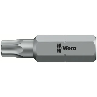 Wera Screwdriver Bit, Hex Drive, 6.35 mm Drive Size, T25 Tip, 25 mm Overall Length, 1-Piece 05066515001