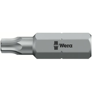 Wera Screwdriver Bit, 6.35 mm Hex Drive, T20 Size, 25 mm Overall Length, 1-Piece 05066510001