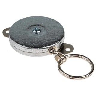 RS PRO Retractable Key Chain Stainless Steel Chain 600 mm Length Steel Body Model 310-2092