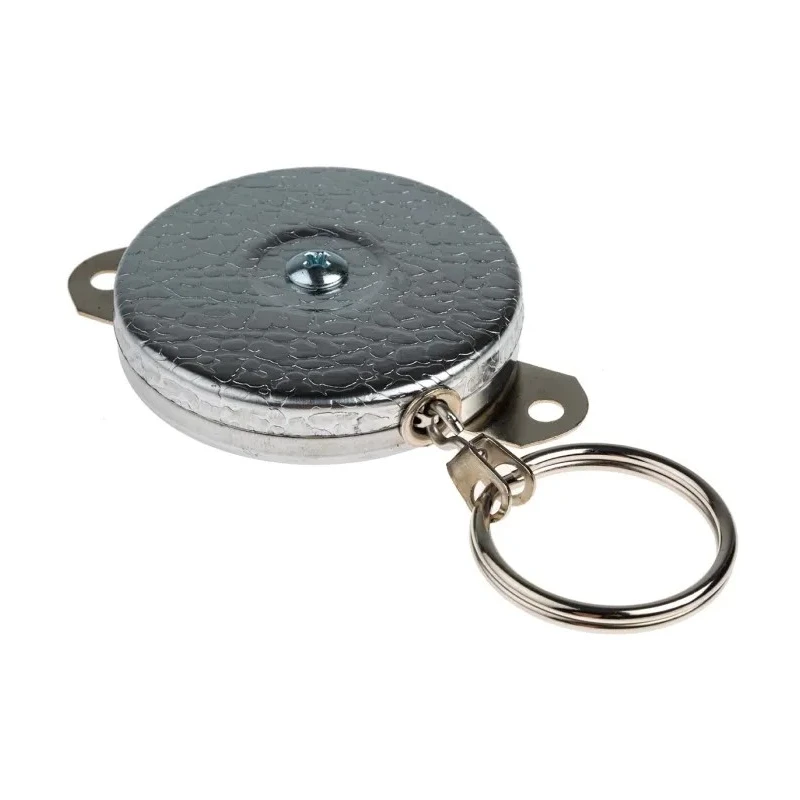 RS PRO Retractable Key Chain Stainless Steel Chain 600 mm Length Steel Body Model 310-2092