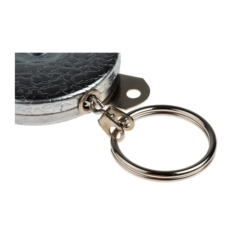 RS PRO Retractable Key Chain Stainless Steel Chain 600 mm Length Steel Body Model 310-2092