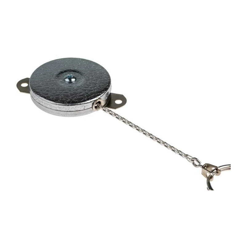 RS PRO Retractable Key Chain Stainless Steel Chain 600 mm Length Steel Body Model 310-2092