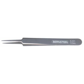 Bernstein 110mm Stainless Steel Pointed ESD Safe Tweezer 5-031